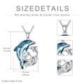 TOUPOP Sterling Silver Crystal Dolphin Necklace Christmas Birthday Gifts For Women-0-4
