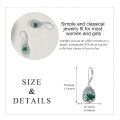 wholesale 925 Sterling Silver Tree Of Life Drop Earrings Wholesale With Green Stone-0-70