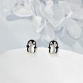 wholesale 925 Sterling Silver Penguin Stud Earrings - Cute Animal  for Women-0-2