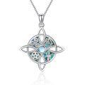 wholesale 925 Sterling Silver Moissanite Witches Knot Necklace Witch Jewelry for Women-0-94