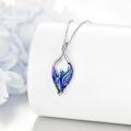 wholesale 14K Gold Plated 925 Sterling Silver Phoenix Necklace with Hypoallergenic Gemstone, Elegant Rebirth Symbol Jewelry Gift for Women-0-3