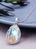 wholesale 925 Sterling Silver Tree of Life Family Pendant Necklaces for Women Girls Mom Daughter Sister Gift Jewelry Blue Stone Mothers Day Present-0-3