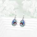 wholesale 925 Sterling Silver Abalone Shell & Zircon Ladybug Dangle Earrings, 1.32 Gift for Women-0-1