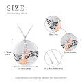 wholesale 925 Sterling Silver Musician Pendant Necklace with Rose Gold Accents and Musical Notes - Friendship Graduation Gift for Her Daughter or Sister-0-5