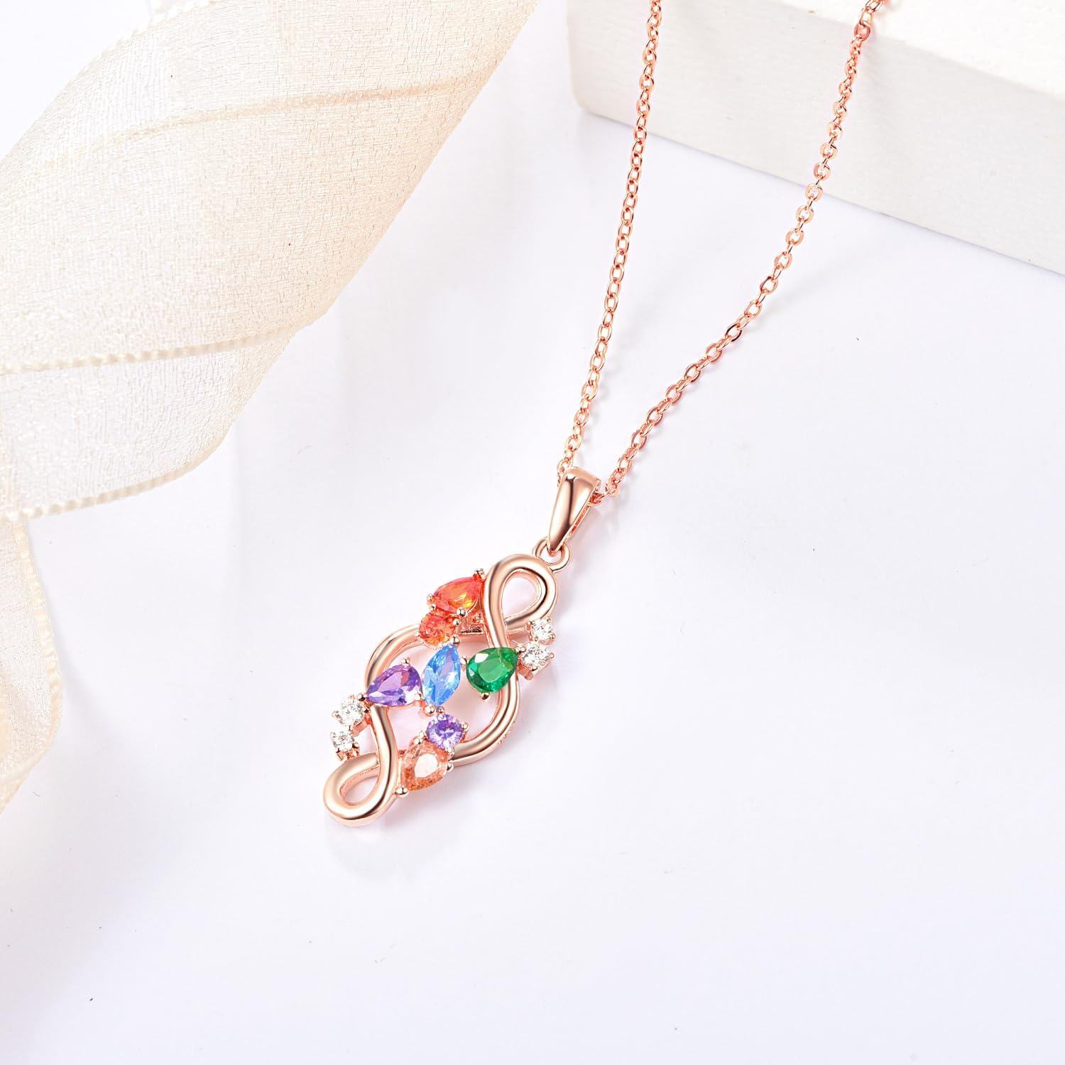 Sterling Silver 7 Chakra Celtic Knot Necklace 18 +2 Chain-0-2