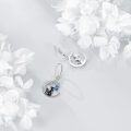 wholesale 925 Sterling Silver Cat & Butterfly Moon Drop Earrings for Women Gifts-0-2