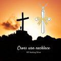 wholesale 925 Sterling Silver Cross Bow Cremation Urn Keepsake Pendant Necklace-0-4