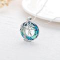 TOUPOP Sterling Silver Crystal Tree Of Life Letter Pendant Necklace-0-4