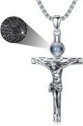 wholesale 925 Sterling Silver Moonstone Projection Cross Pendant for Women and Men Personalized Photo Charm s-0-0