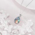 wholesale 925 Sterling Silver Abalone Shell Tree of Life Pendant Necklace with Violin Design-0-4