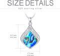 wholesale Sterling Silver Natural Gemstone Teardrop Filigree Celtic Knot Necklace-0-35