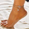 wholesale 925 Sterling Silver Pink Crystal Flamingo Ankle Anklet for Women (Adjustable)-0-2