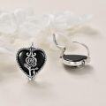 wholesale Wiinicaca Butterfly/celtic/rose Leverback Earring Heart Black Agate Dangle Drop Earrings Gothic Jewelry Gifts For Women Birthday Christmas Mothers Day -0-2