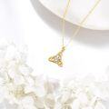 wholesale 14K Gold Celtic Knot Pendant Necklace - Irish  for Women-0-3