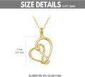 wholesale 14K Gold Moissanite Diamond Cut Infinity Heart Pendant Necklace for Women-0-5
