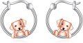 wholesale 925 Sterling Silver Dog Hoop Earrings for Women - Cute Puppy Gifts for Pet Owners-0-0