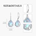 wholesale 925 Sterling Silver Teardrop Opal Drop Earrings for Women Gifts-0-3
