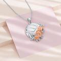 wholesale 925 Sterling Silver Volleyball with Roses Pendant Necklace-0-2