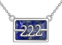 wholesale 925 Sterling Silver Lapis Lazuli 222 Necklace – Angel Number Pendant for Protection & Guidance-222