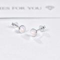 wholesale 925 Sterling Silver Round Pink Shell Stud Earrings for Women - Hypoallergenic s-0-2