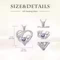 TOUPOP 14K Gold & Zircon Heart Necklace, Mother's Birthstone Jewelry Gift-0-5