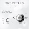 wholesale 925 Sterling Silver Celtic Knot Crescent Moon Stud Earrings for Women and Men-0-2