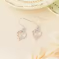TOUPOP Sterling Silver Rose Heart Butterfly Initial I Letter Drop Dangle Earrings-0-3