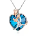 TOUPOP Sterling Silver Rose Gold Butterfly Necklace 925 Jewelry-0-0