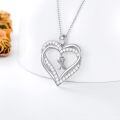 TOUPOP Sterling Silver Heart Initial A-Z Letter Pendant Necklace Gift for Women-0-4