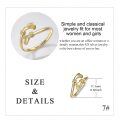 wholesale Yellow 9K Gold Hug Ring for Her Adjustable Hand Jewelry Christmas Birthday Anniversary Valentine s Gifts for Women Girlfriend Wife Fianc e-0-4