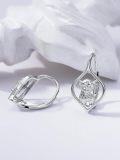 wholesale 925 Sterling Silver 925 Cubic Zirconia-Cow Shape Dangle Earrings for Women-0-2