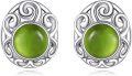 wholesale Sterling Silver Natural Stone Filigree Stud Earrings Christmas Gifts-0-12
