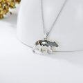 wholesale 925 Sterling Silver Mama Bear & Cub Pendant Necklaces for Mom Gifts Mothers Day Jewelry-0-1