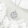 wholesale 925 Sterling Silver Star Moon Triangle Stone Pendant Necklace-0-4