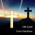 wholesale 14K Gold Cross Pendant Necklace Religious Jewelry for Men and Women-0-5