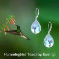 wholesale  Sterling Silver Moonstone Teardrop Dangle Earrings for Women -0-4