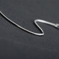 wholesale 925 Sterling Silver Snake Chain Necklace White Gold Plated Lobster Clasp-0-3