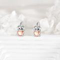 wholesale 925 Sterling Silver Leverback Earrings with Dog and Heart Design for Women-0-3