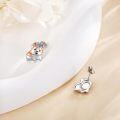 wholesale 925 Sterling Silver Corgi Dog Rainbow Crown Stud Earrings for Women-0-4