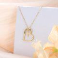 wholesale 14K Gold Solid Heart with Cross Pendant and Chain - I am A Child of God Faith Gift for Girls' First Communion Jewelry-0-1