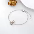 TOUPOP Sterling Silver Crystal Breast Cancer Bracelet Jewelry Gifts For Women-0-4