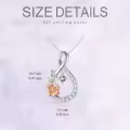 TOUPOP Sterling Silver Floral Pendant Necklace, February Birth Flower Jewelry Gift-0-4