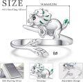 wholesale 925 Sterling Silver Nickel-Free Dinosaur Ring for Women, Lead-Free Hypoallergenic Adjustable Jewelry Gift-0-5