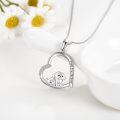 wholesale 925 Sterling Silver Shih Tzu Heart Pendant Necklace Animal Jewelry Birthday Gifts for Women-0-2