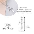 wholesale 925 Sterling Silver Cross Pendant Necklace with Faith Hope Love Inscription - Perfect Gift for Her or Him-0-2