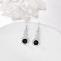 wholesale 925 Sterling Silver Green Turquoise Drop Earrings Platinum Plated Twisted Swirl Jewelry For Women-0-7