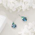 wholesale 925 Sterling Silver Abalone Shell Dragonfly Teardrop Dangle Earrings-0-3