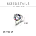 TOUPOP Sterling Silver Crystal Tree Of Life Family Ring Jewelry Gifts-0-5