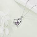 wholesale 925 Sterling Silver Panda Heart Pendant Necklace for Women Animal Lover Gift-0-5