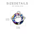 TOUPOP Sterling Silver Crystal Stethoscope Stud Earrings-0-5